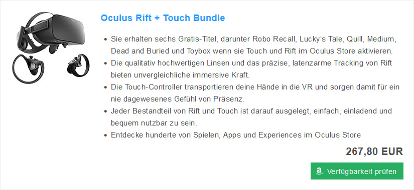 Oculus Rift + Touch Bundle 