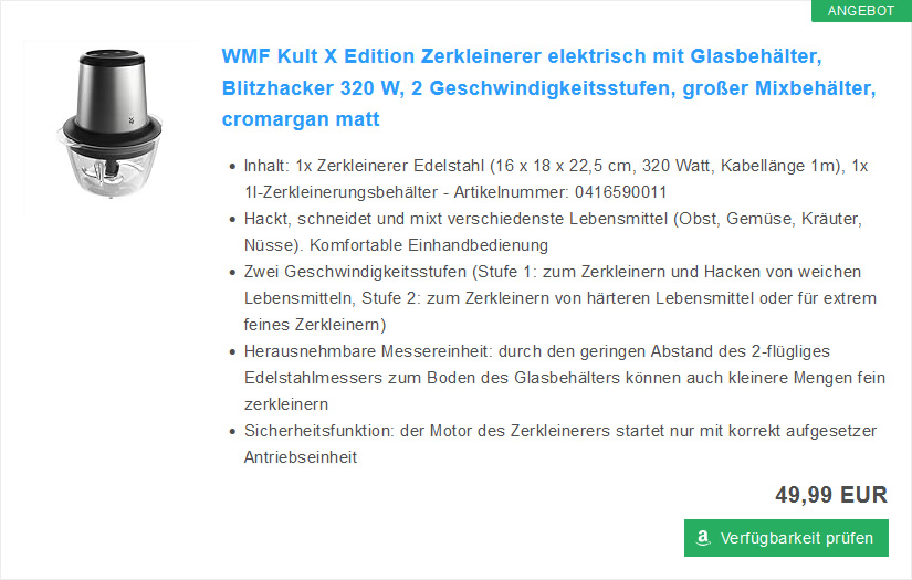 WMF Kult X Edition Zerkleinerer